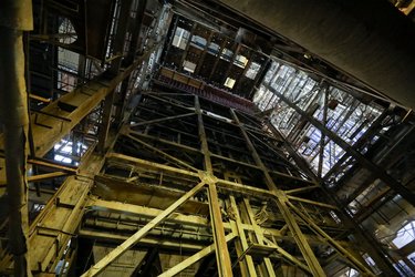 Вид с 0 отметки топки котлоагрегата, июнь 2024