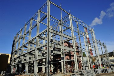 Монтаж каркаса здания котельной, 2022 г.