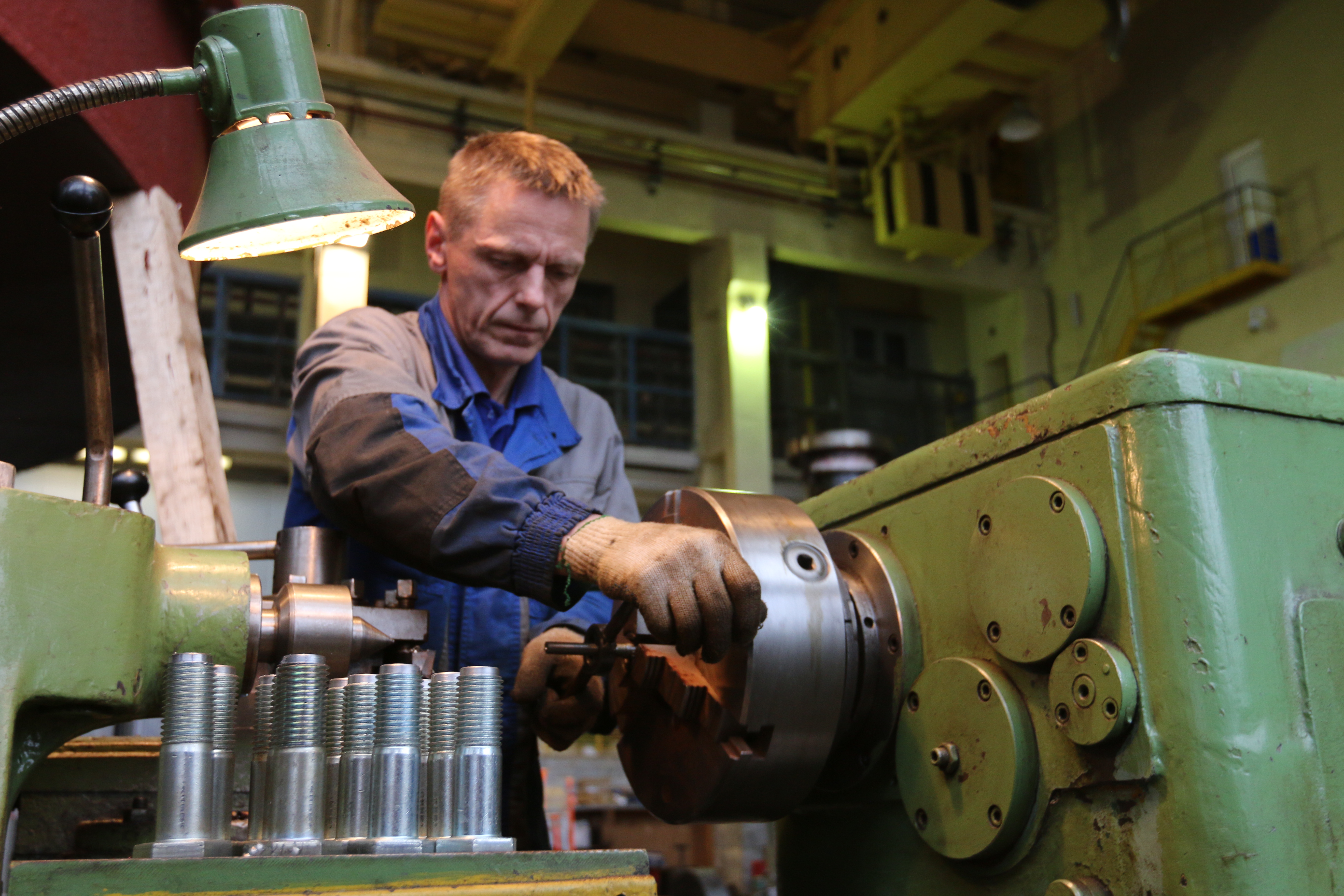 Machine in the locksmith workshop