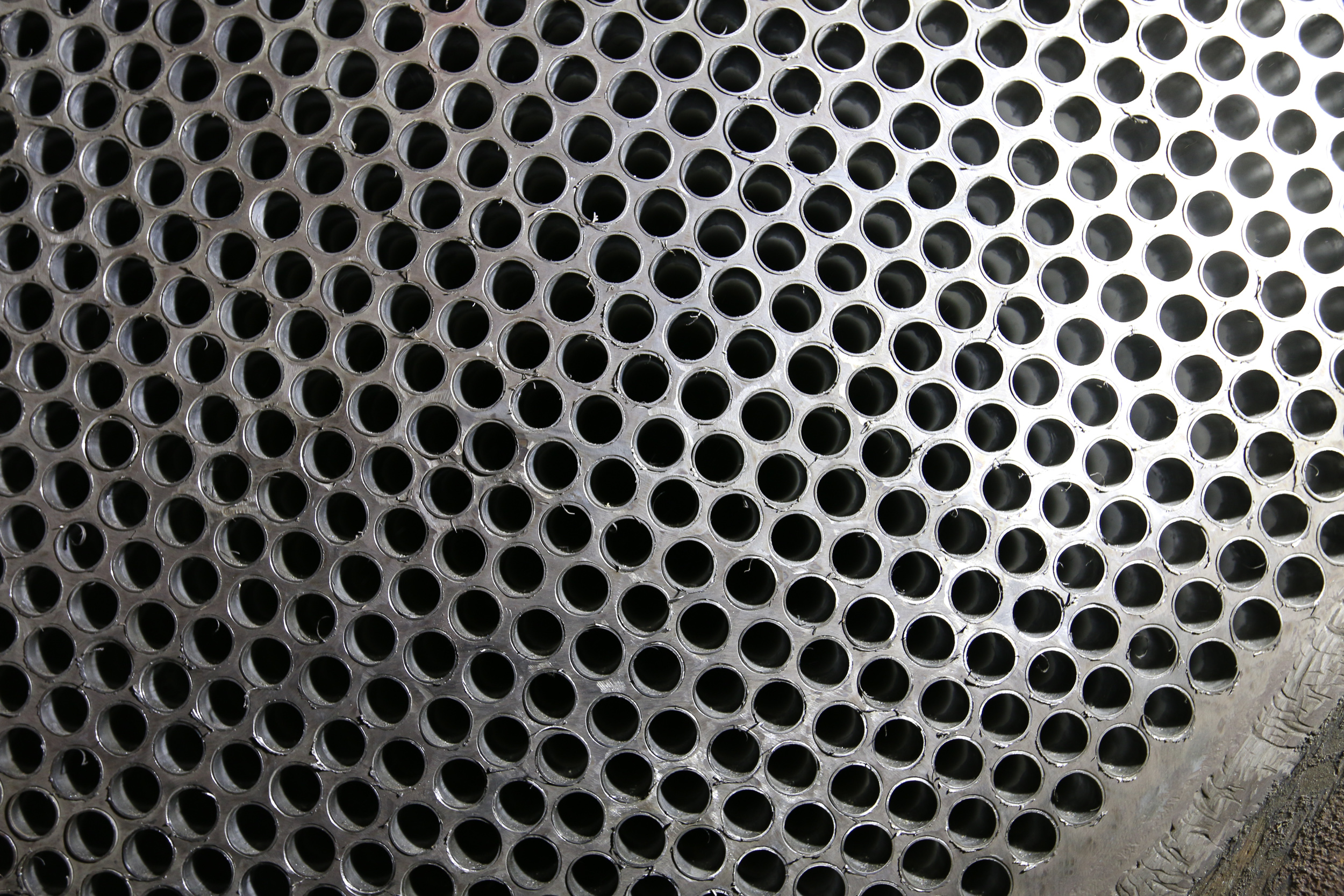 Bank of heat exchange pipes