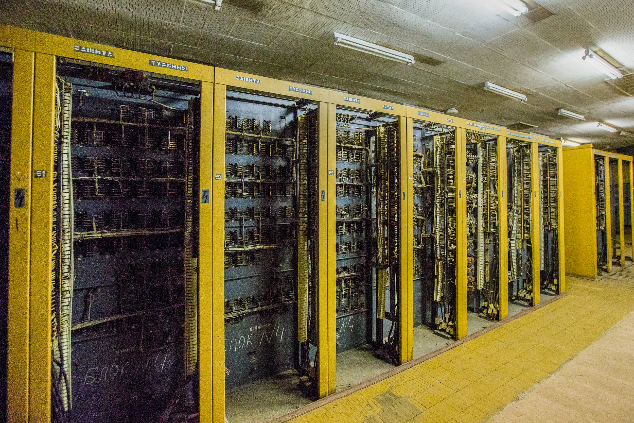 Cabinets with obsolete equipment control systems