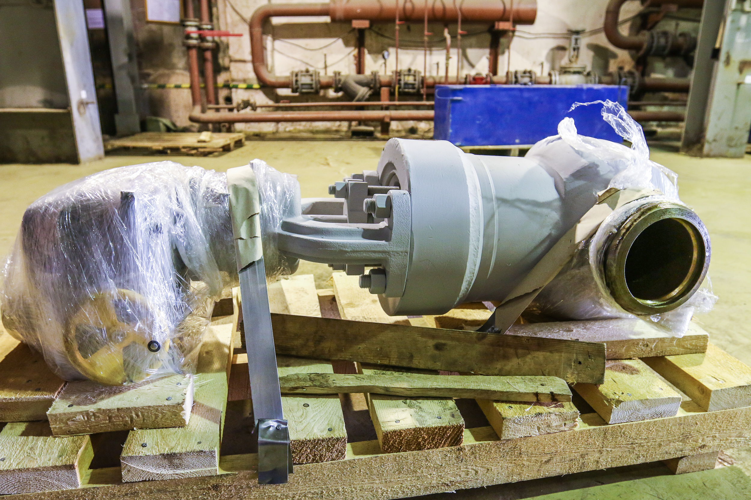 The new valve will soon be installed in place